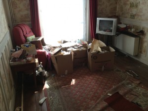 Le salon de l'appartement que nous avons débarrassé à Paris